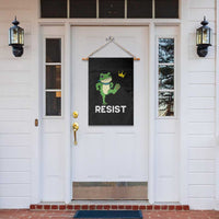 Resist Frog Kicking Crown Garden Flag Funny No Kings In America Free Portland - Wonder Print Shop