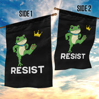 Resist Frog Kicking Crown Garden Flag Funny No Kings In America Free Portland - Wonder Print Shop