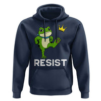Resist Frog Kicking Crown Hoodie Funny No Kings In America Free Portland - Wonder Print Shop