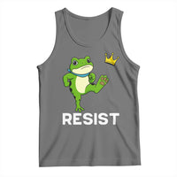 Resist Frog Kicking Crown Tank Top Funny No Kings In America Free Portland - Wonder Print Shop