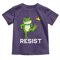 Resist Frog Kicking Crown Toddler T Shirt Funny No Kings In America Free Portland - Wonder Print Shop