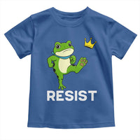 Resist Frog Kicking Crown Toddler T Shirt Funny No Kings In America Free Portland - Wonder Print Shop