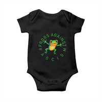Frogs Against Fascism Baby Onesie Portland Frog Protest Together Strong - Wonder Print Shop