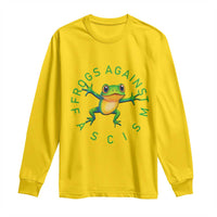 Frogs Against Fascism Long Sleeve Shirt Portland Frog Protest Together Strong - Wonder Print Shop