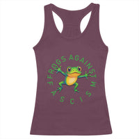 Frogs Against Fascism Racerback Tank Top Portland Frog Protest Together Strong - Wonder Print Shop