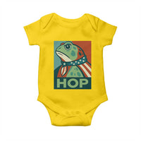 Hop Patriotic Frog Baby Onesie Resist Protest Poster Graphic - Wonder Print Shop