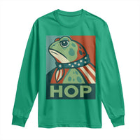 Hop Patriotic Frog Long Sleeve Shirt Resist Protest Poster Graphic - Wonder Print Shop