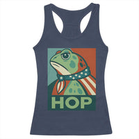 Hop Patriotic Frog Racerback Tank Top Resist Protest Poster Graphic - Wonder Print Shop