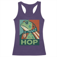 Hop Patriotic Frog Racerback Tank Top Resist Protest Poster Graphic - Wonder Print Shop