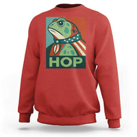Hop Patriotic Frog Sweatshirt Resist Protest Poster Graphic - Wonder Print Shop