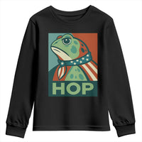 Hop Patriotic Frog Youth Sweatshirt Resist Protest Poster Graphic - Wonder Print Shop
