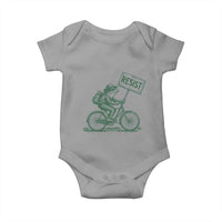 Cycling Protest Frog Baby Onesie Resist Free Portland Retro Graphic - Wonder Print Shop