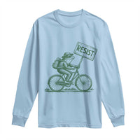 Cycling Protest Frog Long Sleeve Shirt Resist Free Portland Retro Graphic - Wonder Print Shop