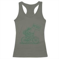 Cycling Protest Frog Racerback Tank Top Resist Free Portland Retro Graphic - Wonder Print Shop