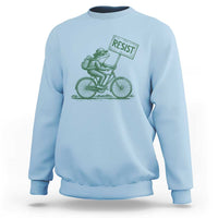 Cycling Protest Frog Sweatshirt Resist Free Portland Retro Graphic - Wonder Print Shop