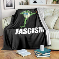 Frogs Against Fascism Throw Blanket No Fascist No Kings Funny Portland Frog Protest - Wonder Print Shop