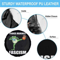 Frogs Against Fascism Spare Tire Cover No Fascist No Kings Funny Portland Frog Protest - Wonder Print Shop
