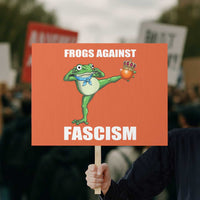 Frogs Against Fascism Protest Sign No Fascist No Kings Funny Portland Frog Protest - Wonder Print Shop