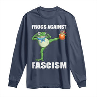 Frogs Against Fascism Long Sleeve Shirt No Fascist No Kings Funny Portland Frog Protest - Wonder Print Shop