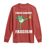 Frogs Against Fascism Long Sleeve Shirt No Fascist No Kings Funny Portland Frog Protest - Wonder Print Shop