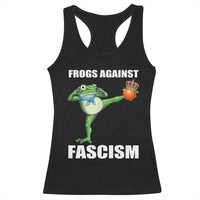 Frogs Against Fascism Racerback Tank Top No Fascist No Kings Funny Portland Frog Protest - Wonder Print Shop