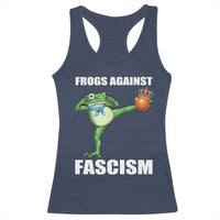 Frogs Against Fascism Racerback Tank Top No Fascist No Kings Funny Portland Frog Protest - Wonder Print Shop