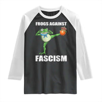 Frogs Against Fascism Raglan Shirt No Fascist No Kings Funny Portland Frog Protest - Wonder Print Shop