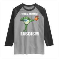 Frogs Against Fascism Raglan Shirt No Fascist No Kings Funny Portland Frog Protest - Wonder Print Shop