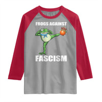 Frogs Against Fascism Raglan Shirt No Fascist No Kings Funny Portland Frog Protest - Wonder Print Shop