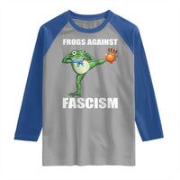 Frogs Against Fascism Raglan Shirt No Fascist No Kings Funny Portland Frog Protest - Wonder Print Shop
