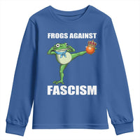 Frogs Against Fascism Youth Sweatshirt No Fascist No Kings Funny Portland Frog Protest - Wonder Print Shop