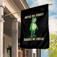 United We Ribbit Frog Protest Garden Flag Divided We Croak Free Portland Resist 2025 - Wonder Print Shop