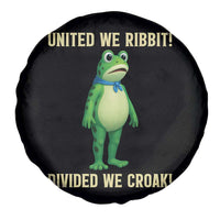 United We Ribbit Frog Protest Spare Tire Cover Divided We Croak Free Portland Resist 2025 - Wonder Print Shop