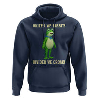 United We Ribbit Frog Protest Hoodie Divided We Croak Free Portland Resist 2025 - Wonder Print Shop