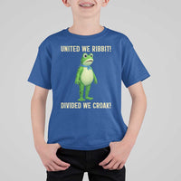 United We Ribbit Frog Protest T Shirt For Kid Divided We Croak Free Portland Resist 2025 - Wonder Print Shop