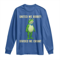 United We Ribbit Frog Protest Long Sleeve Shirt Divided We Croak Free Portland Resist 2025 - Wonder Print Shop