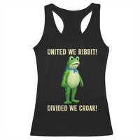 United We Ribbit Frog Protest Racerback Tank Top Divided We Croak Free Portland Resist 2025 - Wonder Print Shop