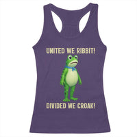 United We Ribbit Frog Protest Racerback Tank Top Divided We Croak Free Portland Resist 2025 - Wonder Print Shop