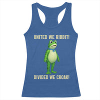 United We Ribbit Frog Protest Racerback Tank Top Divided We Croak Free Portland Resist 2025 - Wonder Print Shop