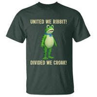 United We Ribbit Frog Protest T Shirt Divided We Croak Free Portland Resist 2025 - Wonder Print Shop