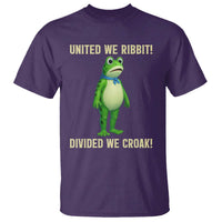 United We Ribbit Frog Protest T Shirt Divided We Croak Free Portland Resist 2025 - Wonder Print Shop