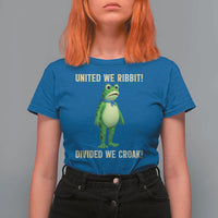 United We Ribbit Frog Protest T Shirt For Women Divided We Croak Free Portland Resist 2025 - Wonder Print Shop