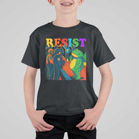 Rainbow Street Protest Frog T Shirt For Kid Resist LGBTQ+ Solidarity - Wonder Print Shop