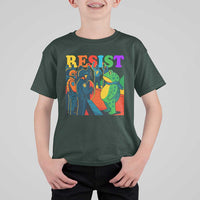 Rainbow Street Protest Frog T Shirt For Kid Resist LGBTQ+ Solidarity - Wonder Print Shop