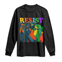 Rainbow Street Protest Frog Long Sleeve Shirt Resist LGBTQ+ Solidarity - Wonder Print Shop