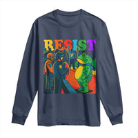 Rainbow Street Protest Frog Long Sleeve Shirt Resist LGBTQ+ Solidarity - Wonder Print Shop