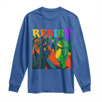 Rainbow Street Protest Frog Long Sleeve Shirt Resist LGBTQ+ Solidarity - Wonder Print Shop