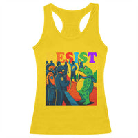 Rainbow Street Protest Frog Racerback Tank Top Resist LGBTQ+ Solidarity - Wonder Print Shop