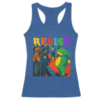 Rainbow Street Protest Frog Racerback Tank Top Resist LGBTQ+ Solidarity - Wonder Print Shop
