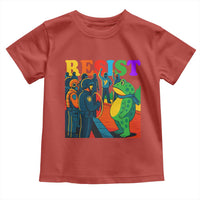 Rainbow Street Protest Frog Toddler T Shirt Resist LGBTQ+ Solidarity - Wonder Print Shop